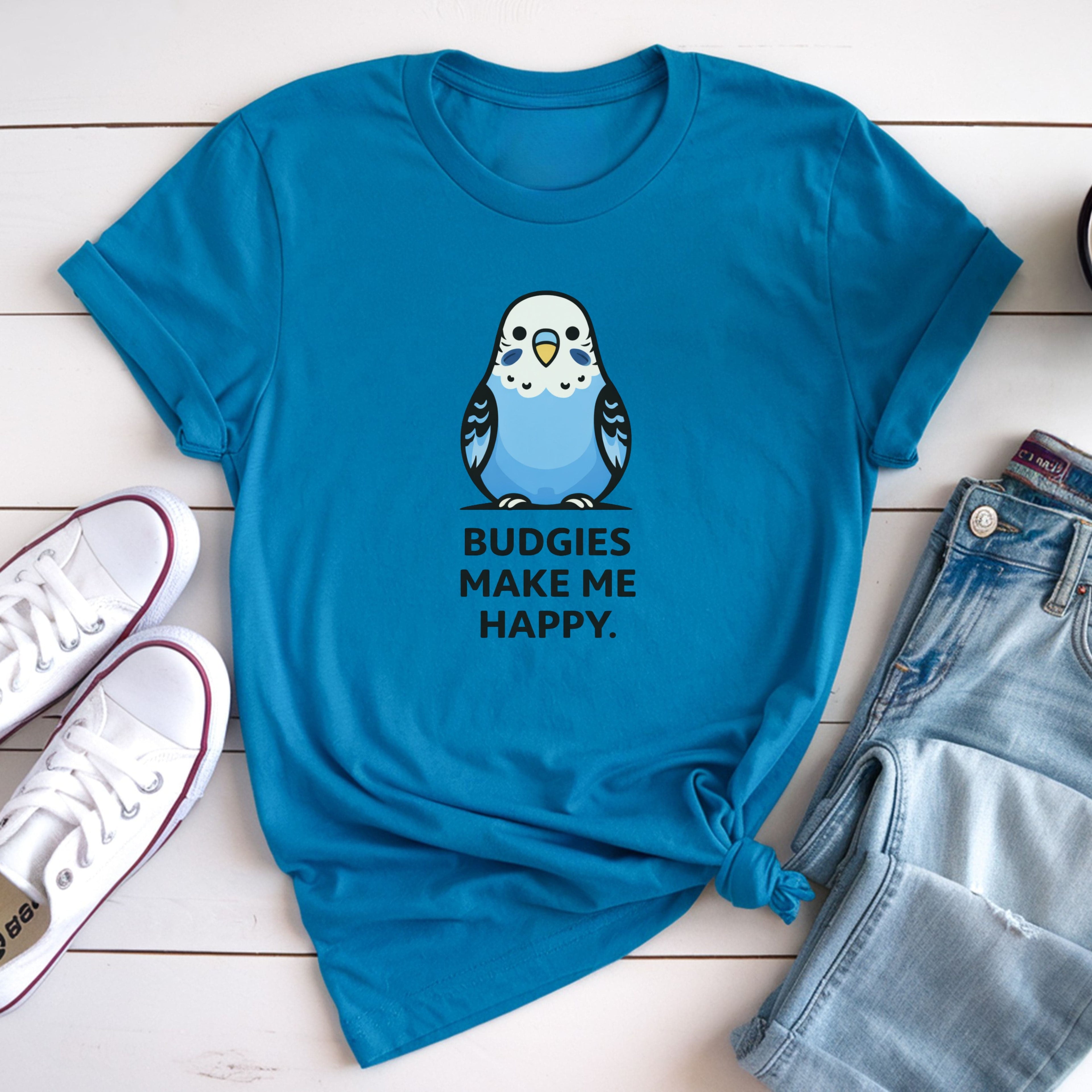 Budgies Make Me Happy T-Shirt