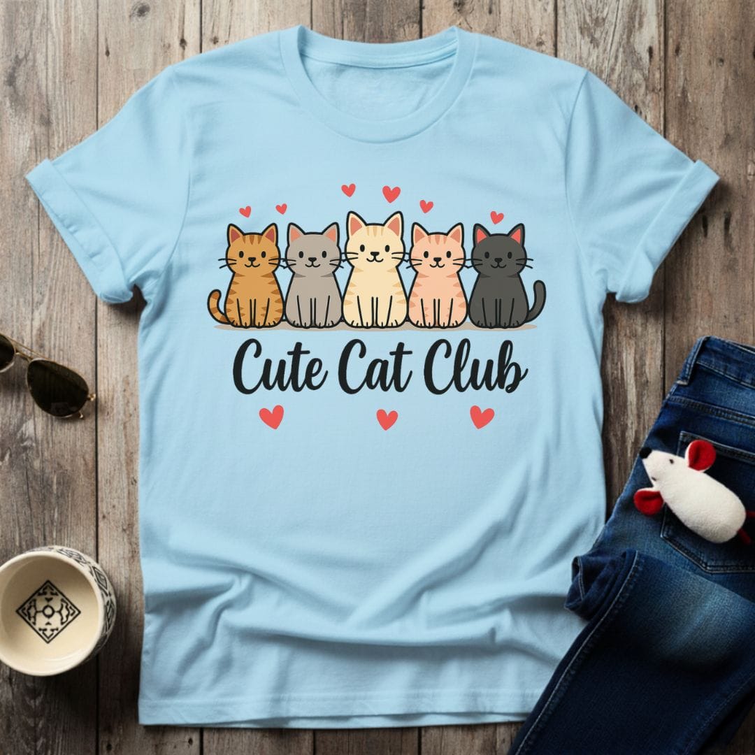 Cute Cat Club T-Shirt