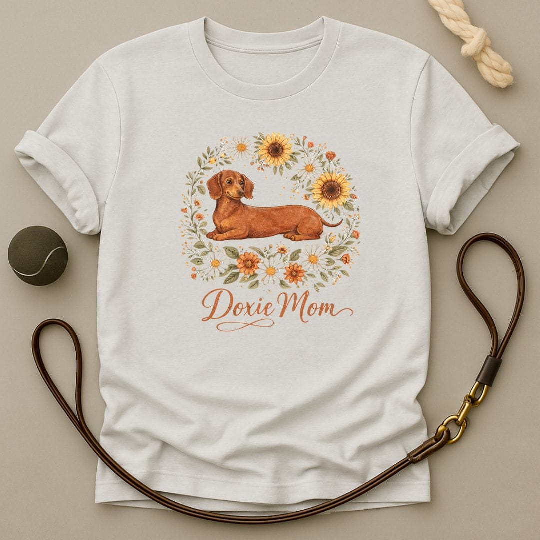 Floral Doxie Mom T-Shirt