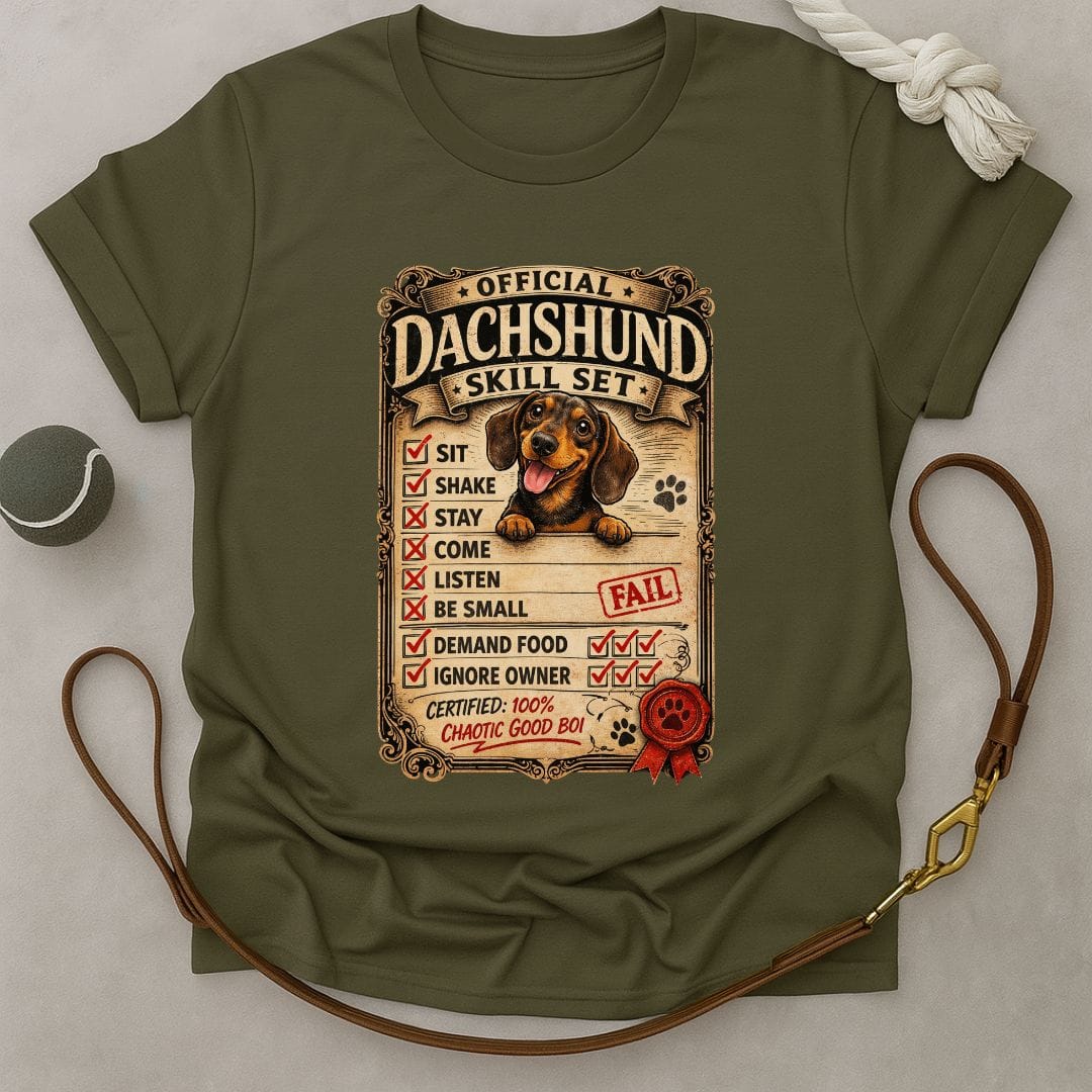Dachshund Skill Set T-Shirt