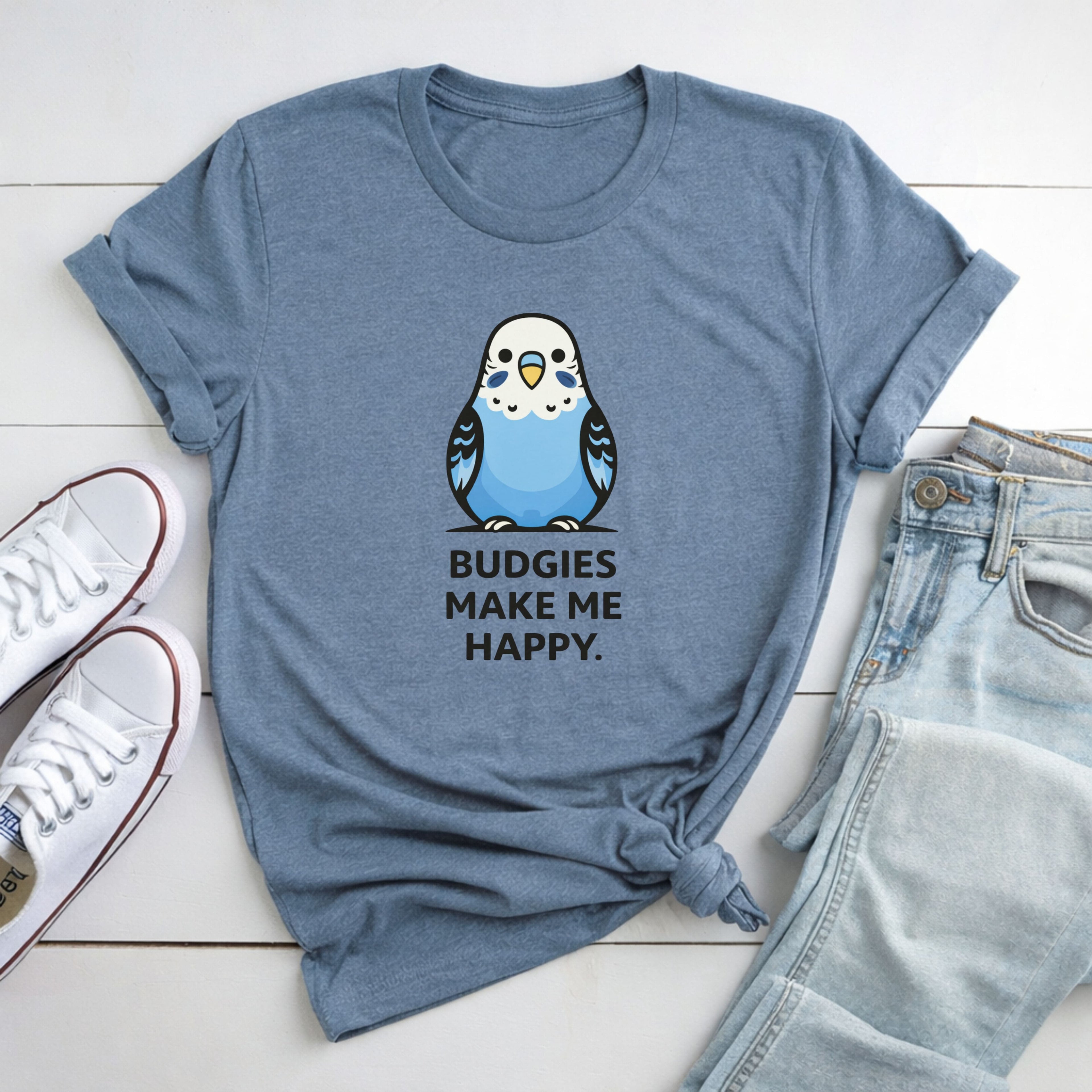 Budgies Make Me Happy T-Shirt
