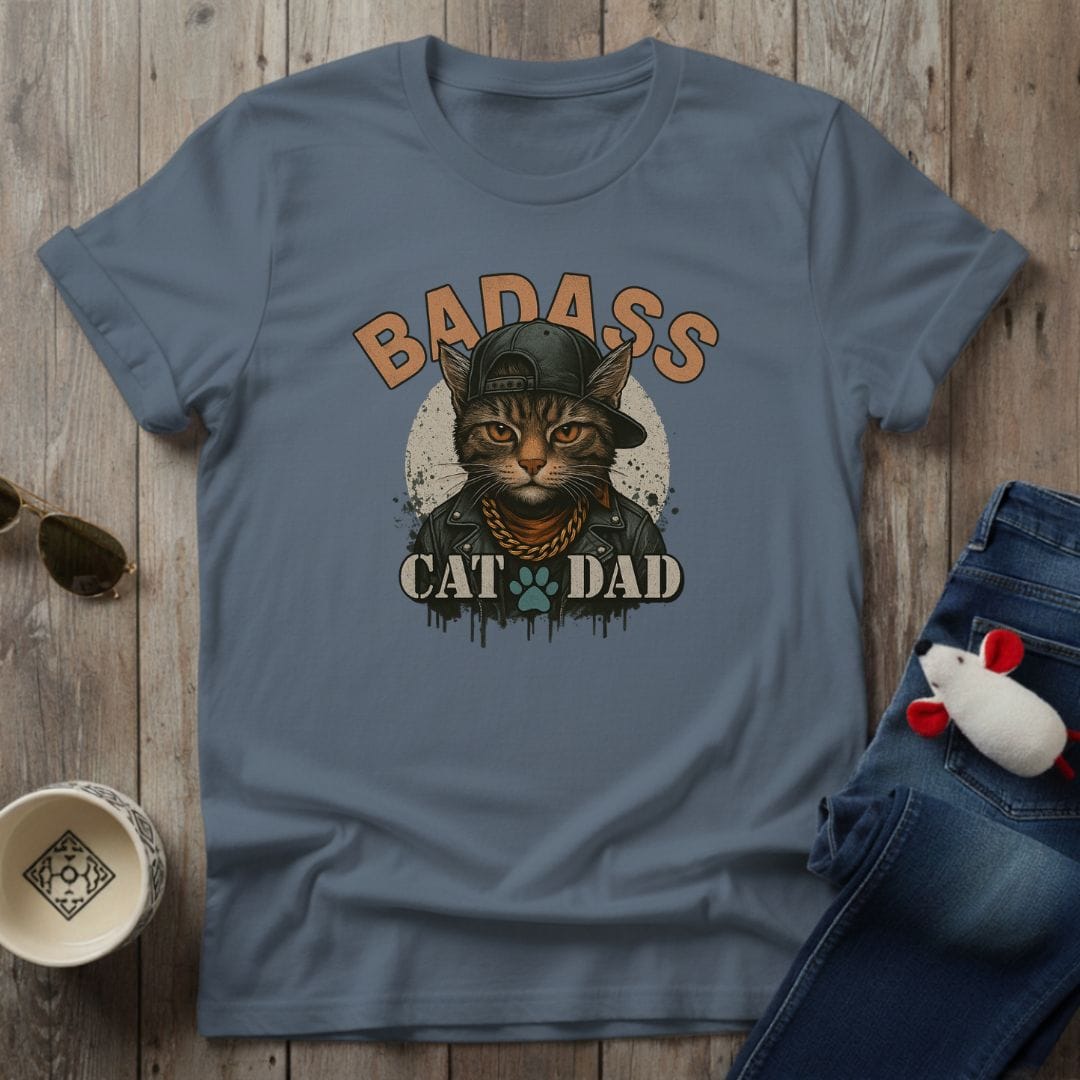 Badass Cat Dad T-Shirt