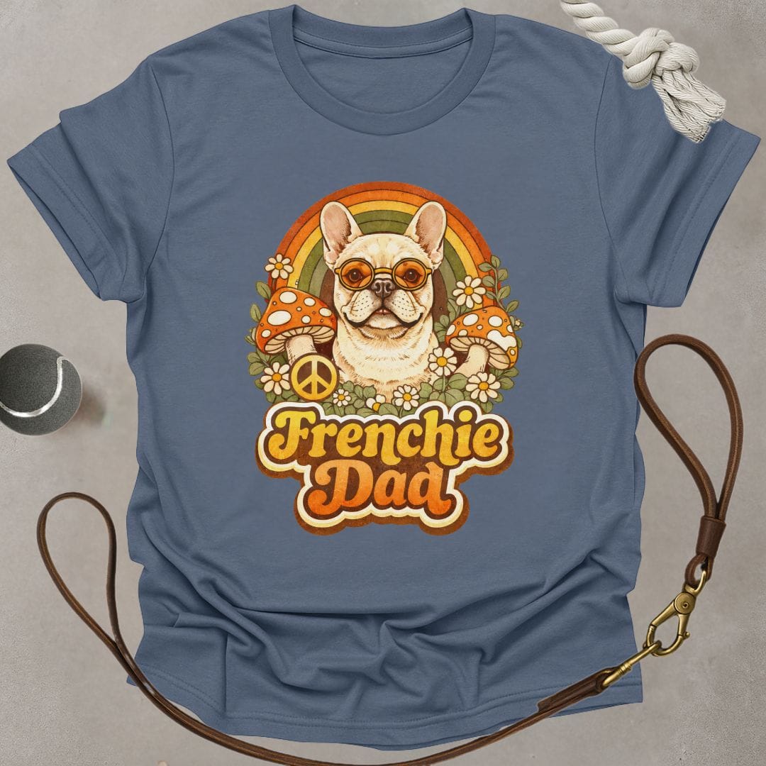 Groovy Frenchie Dad T-Shirt