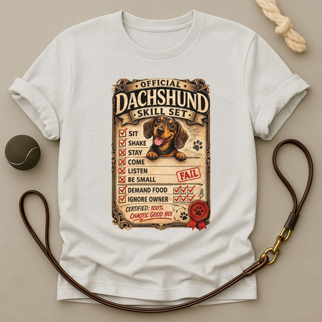 Dachshund Skill Set T-Shirt