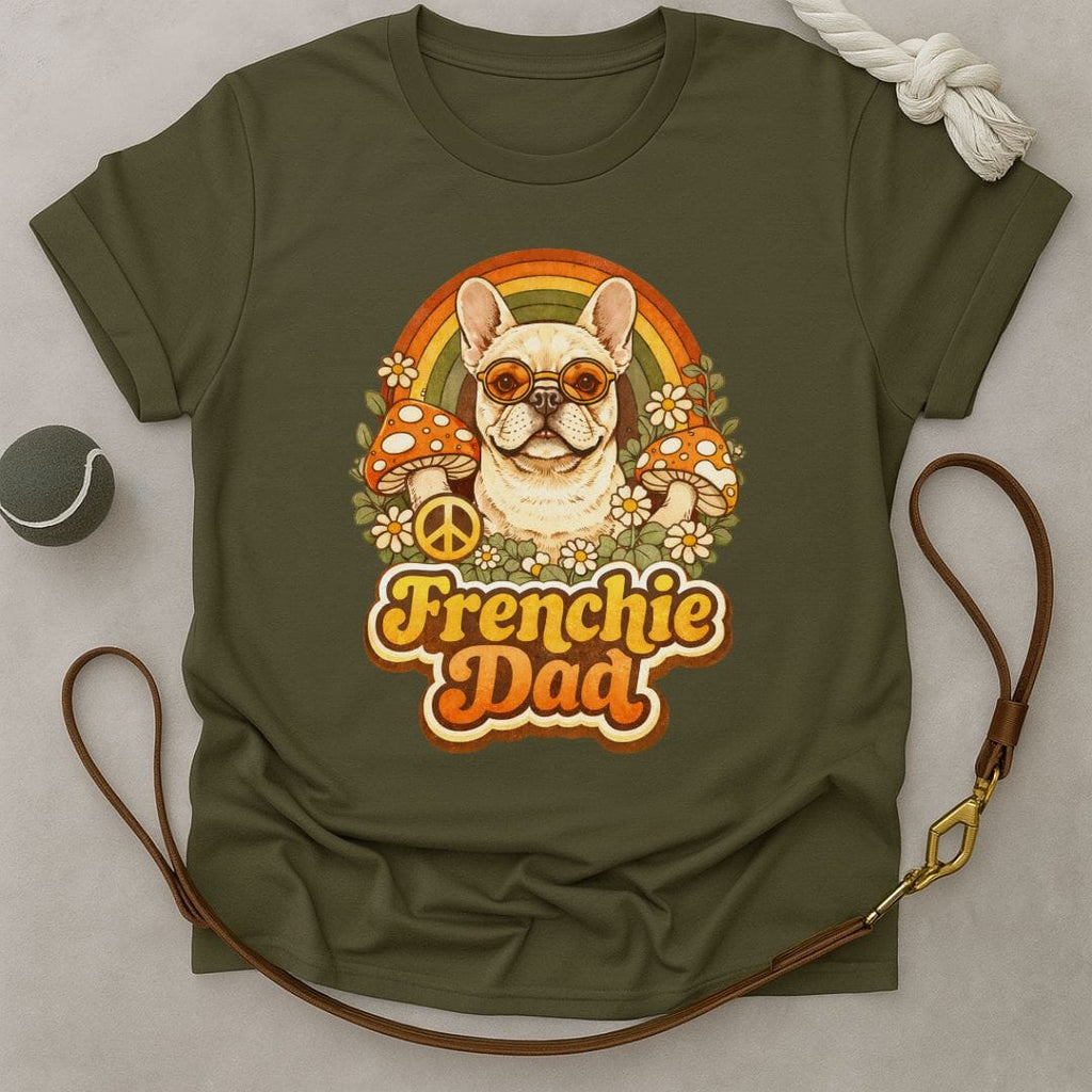Groovy Frenchie Dad T-Shirt