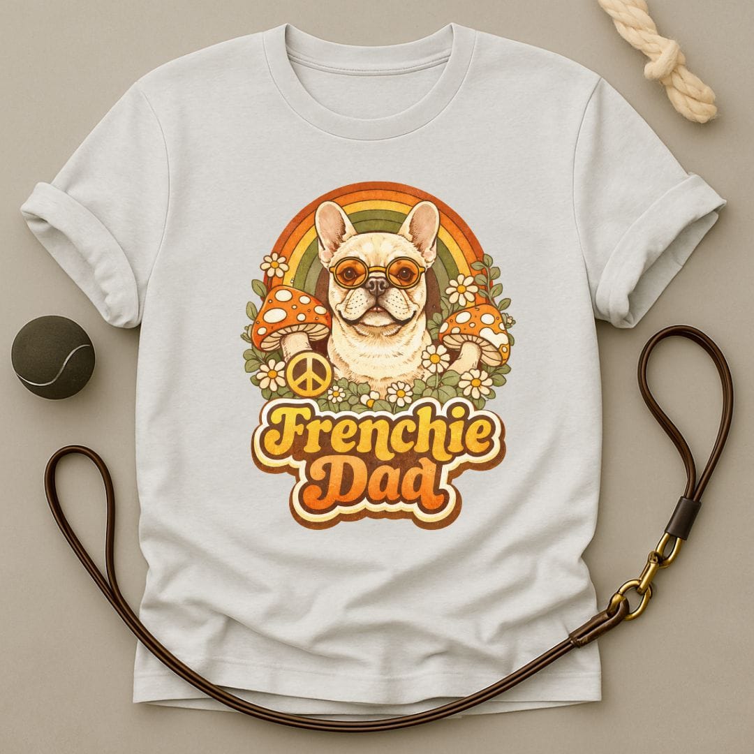 Groovy Frenchie Dad T-Shirt