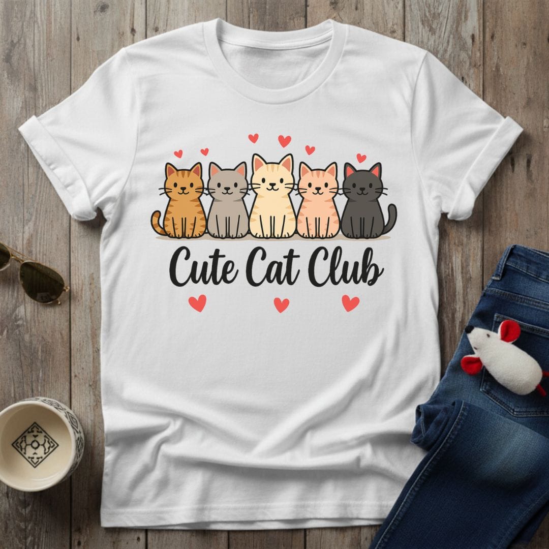 Cute Cat Club T-Shirt