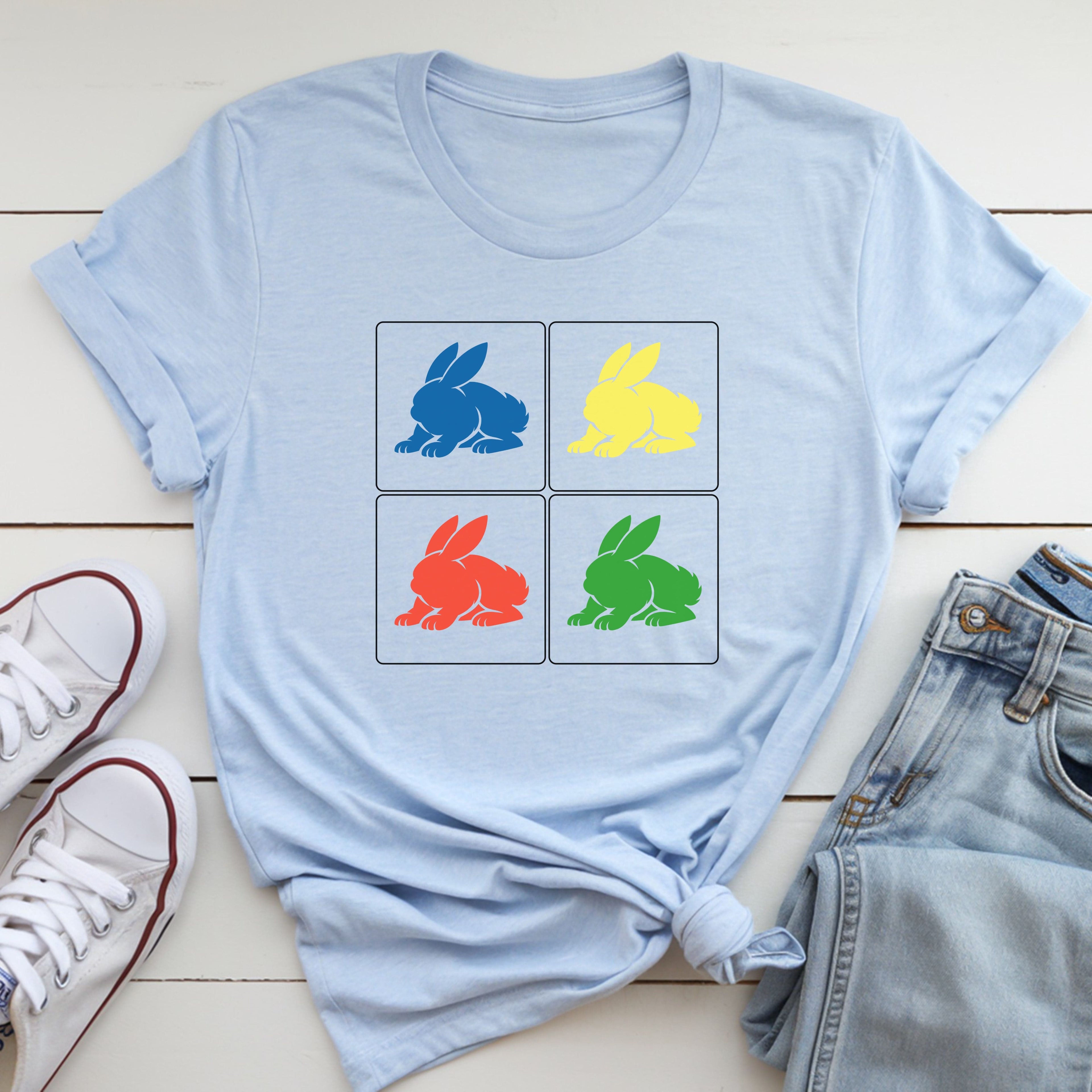 Bunny Pop Grid  T-Shirt