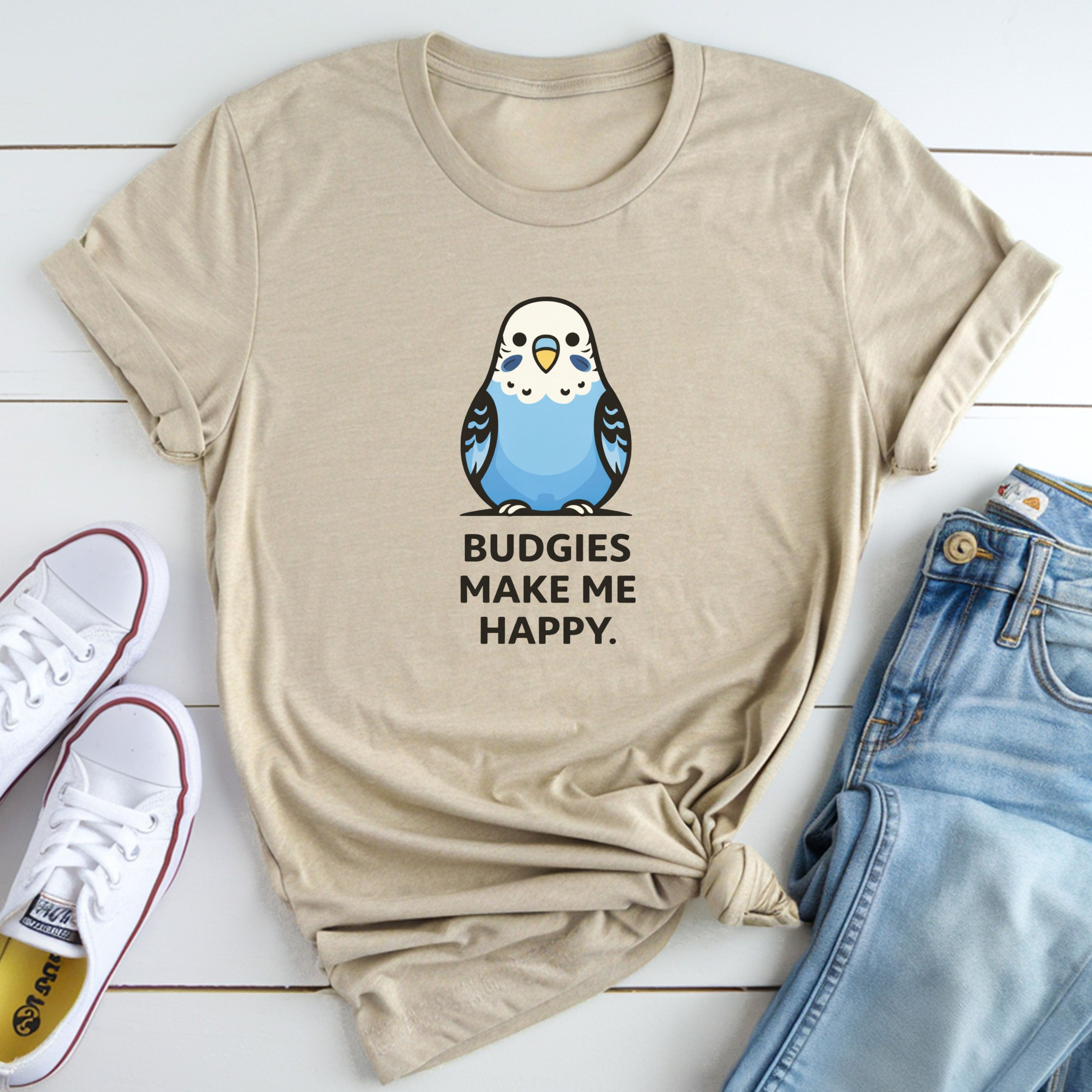 Budgies Make Me Happy T-Shirt