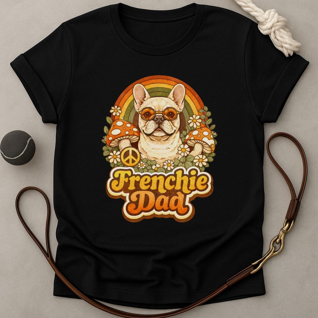 Groovy Frenchie Dad T-Shirt